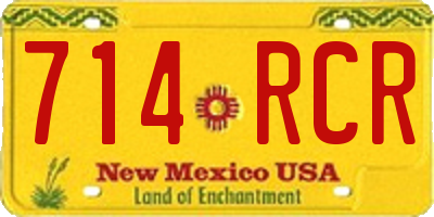 NM license plate 714RCR