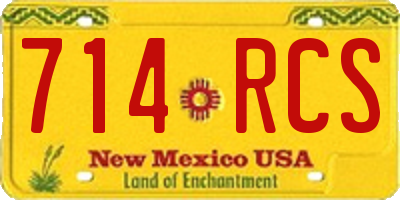 NM license plate 714RCS
