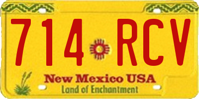 NM license plate 714RCV