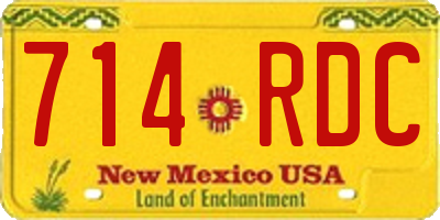 NM license plate 714RDC