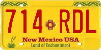 NM license plate 714RDL