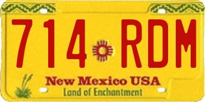 NM license plate 714RDM