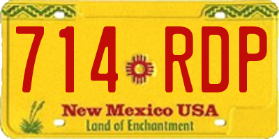 NM license plate 714RDP