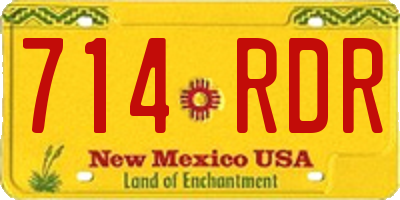NM license plate 714RDR