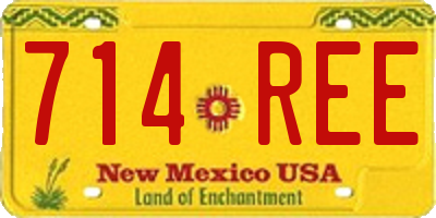 NM license plate 714REE
