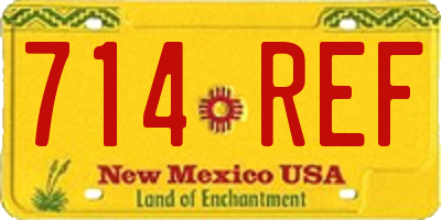 NM license plate 714REF