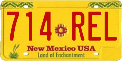 NM license plate 714REL