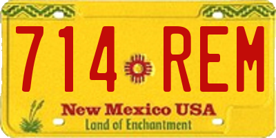 NM license plate 714REM