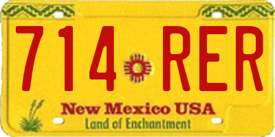 NM license plate 714RER
