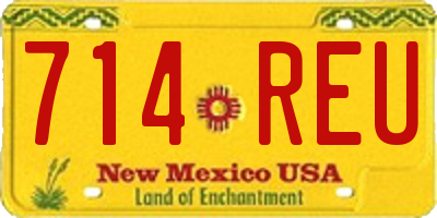 NM license plate 714REU
