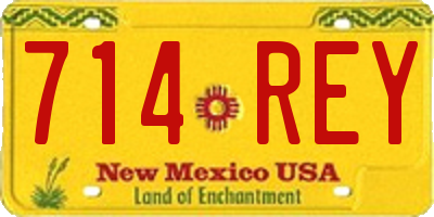 NM license plate 714REY