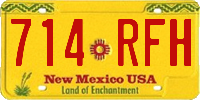 NM license plate 714RFH