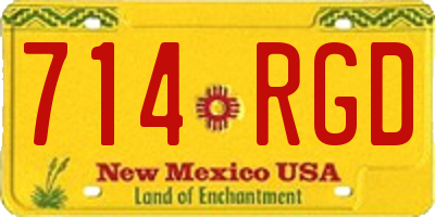 NM license plate 714RGD