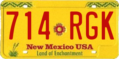 NM license plate 714RGK