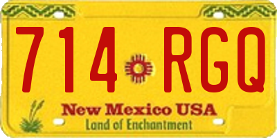 NM license plate 714RGQ