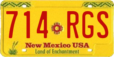 NM license plate 714RGS