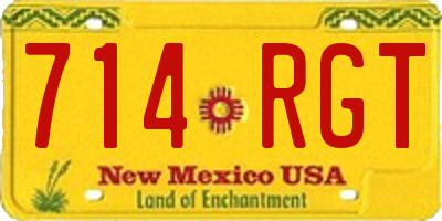 NM license plate 714RGT