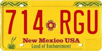 NM license plate 714RGU