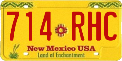 NM license plate 714RHC