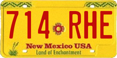 NM license plate 714RHE