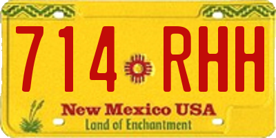 NM license plate 714RHH
