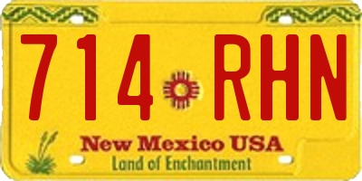NM license plate 714RHN