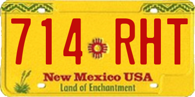 NM license plate 714RHT