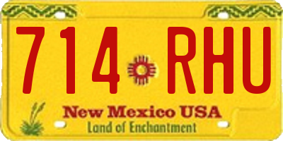 NM license plate 714RHU