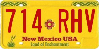 NM license plate 714RHV
