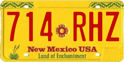 NM license plate 714RHZ
