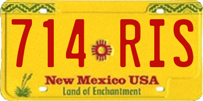 NM license plate 714RIS
