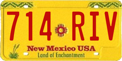 NM license plate 714RIV
