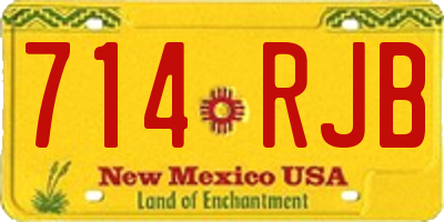 NM license plate 714RJB