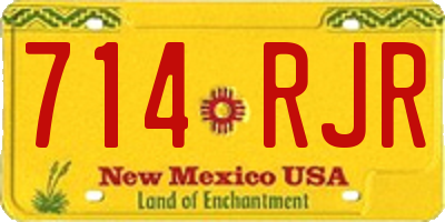 NM license plate 714RJR