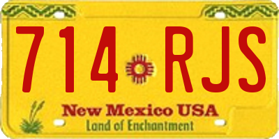 NM license plate 714RJS
