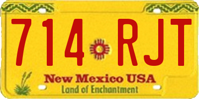 NM license plate 714RJT
