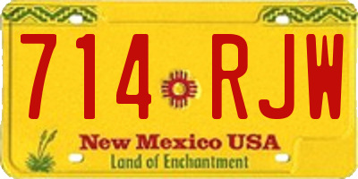 NM license plate 714RJW