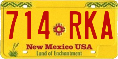 NM license plate 714RKA