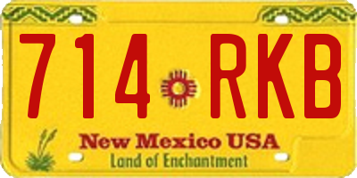 NM license plate 714RKB