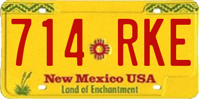 NM license plate 714RKE