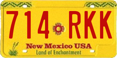 NM license plate 714RKK