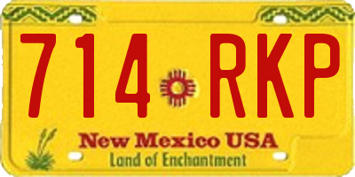 NM license plate 714RKP