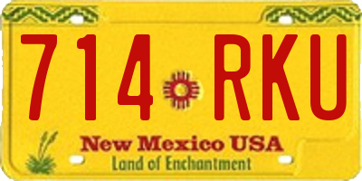 NM license plate 714RKU