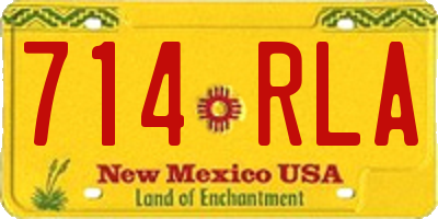 NM license plate 714RLA