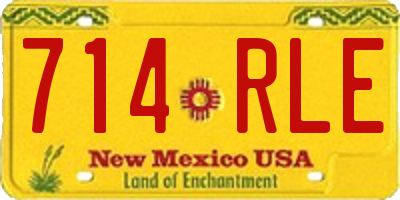 NM license plate 714RLE