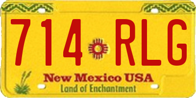 NM license plate 714RLG