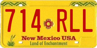 NM license plate 714RLL