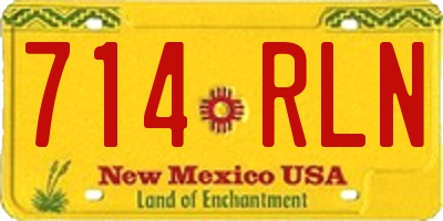 NM license plate 714RLN