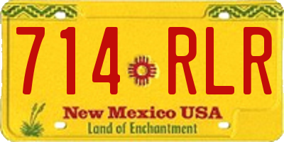 NM license plate 714RLR