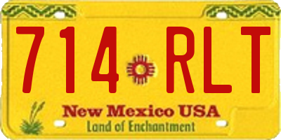NM license plate 714RLT